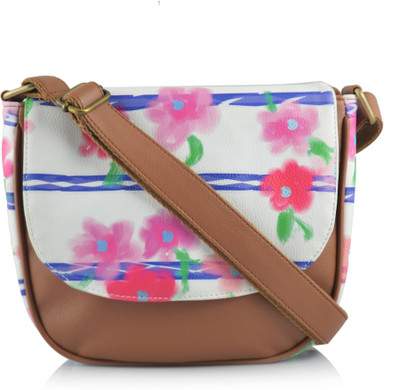 

Shaun Design Women Brown Leatherette Sling Bag