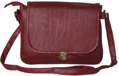

Kuero Women Casual Maroon Leatherette Sling Bag