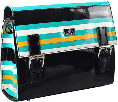 

Metro Girls Casual Black PU Sling Bag