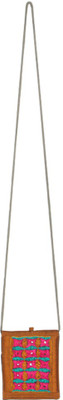 

B Design Women Casual Brown Cotton Sling Bag
