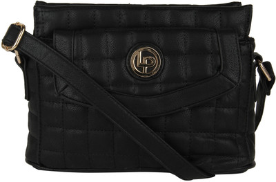 

Lino Perros Women Casual Black Leatherette Sling Bag