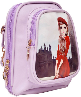 

Hawai Girls Casual Purple PU Sling Bag