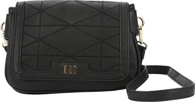 

AND Women Casual Black PU Sling Bag