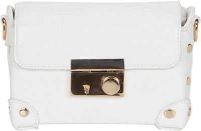 

Willy Woo Girls Casual White Leatherette Sling Bag