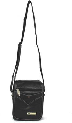 

My Choice Men Casual Brown PU Sling Bag