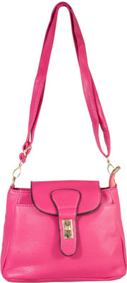 

Heels & Handles Women Casual Pink Leatherette, PU Sling Bag