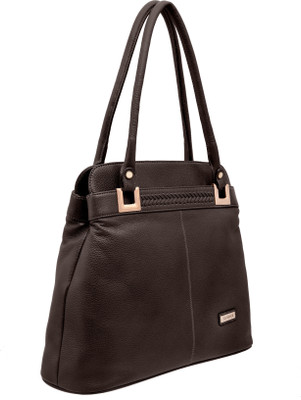 

JFL-Jewellery For Less Women Formal Brown Genuine Leather Shoulder Bag