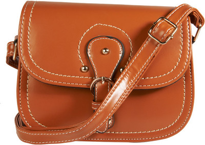 

Young & Forever Women Casual Brown PU Sling Bag