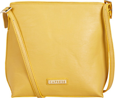 

Caprese Women Casual Yellow Leatherette Sling Bag