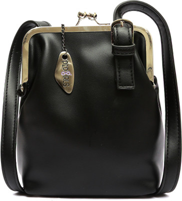 

Pepgirls Girls Casual Black Leatherette Sling Bag