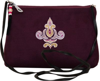 

Fabulloso Women Casual Purple Leatherette Sling Bag