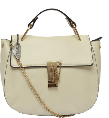 

Pepgirls Girls Evening/Party Beige Leatherette Sling Bag