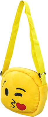 

Heels & Handles Girls Casual Yellow Felt Sling Bag
