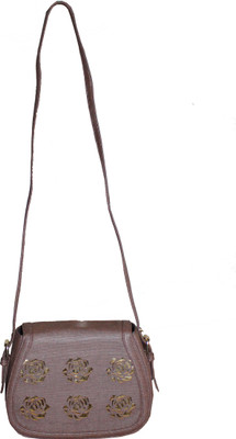 

Aazi Women Casual Brown PU Sling Bag