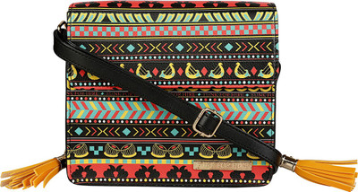 

FUNK FOR HIRE Women Casual Black Leatherette Sling Bag