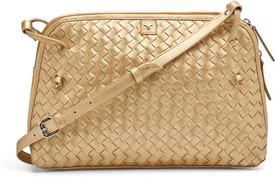 

Bulchee Women Casual Gold Leatherette Sling Bag