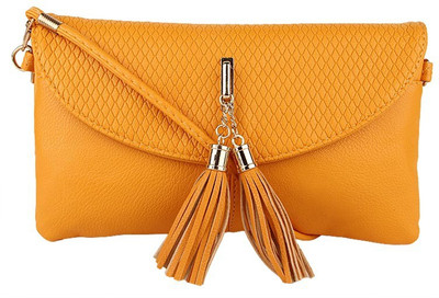 

Lino Perros Women Casual Orange Leatherette Sling Bag