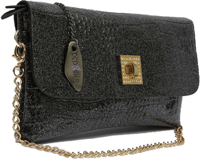 

Pepgirls Girls Black Leatherette Sling Bag