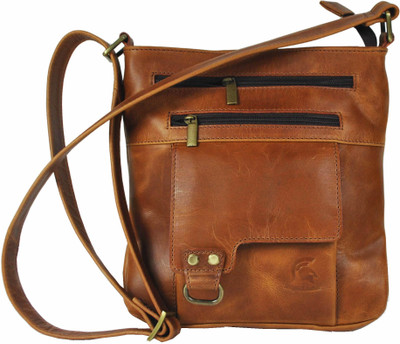

Delphi Girls Casual Brown Genuine Leather Sling Bag