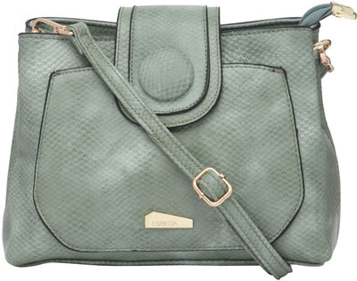 

Esbeda Women Casual Green Leatherette Sling Bag