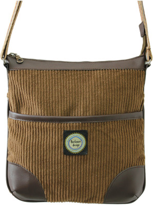 

Anekaant Women Casual Khaki Cotton, PU Sling Bag
