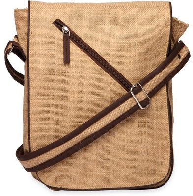

Campus Sutra Men & Women Casual Beige Jute Sling Bag