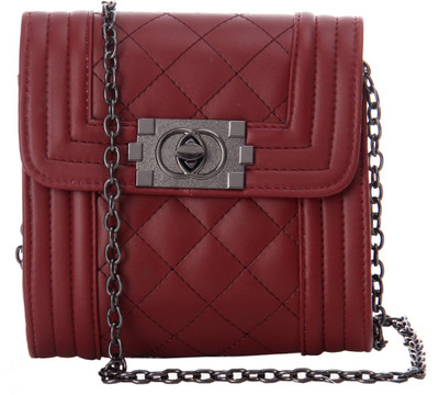 

GLAM DIVA Women Casual Red PU Sling Bag