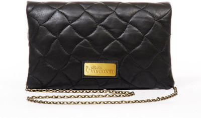 

Sophia Visconti Girls Casual Black Genuine Leather Sling Bag