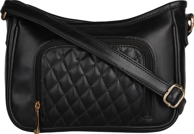 

Mastani Women Casual Black PU Sling Bag