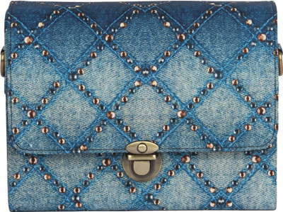 

Zoe Makhoa Women Casual Blue Silk Sling Bag