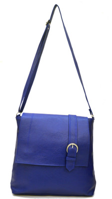 

AGINOS Women Casual Blue Leatherette, Polyester Sling Bag