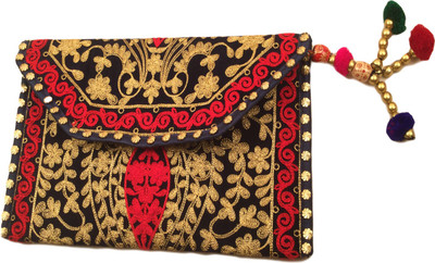 

Minky's Decor Men & Women Casual Blue, Gold Velvet, Cotton Sling Bag