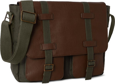 

Baggit Women Casual Brown, Black Rexine Sling Bag, Black;brown