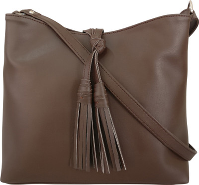 

Toteteca Bag Works Women Formal Brown PU Sling Bag