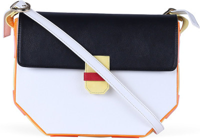 

Zaera Women Casual White PU Sling Bag