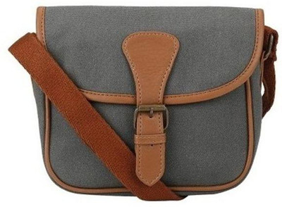 

Crapgoos Women Casual Grey, Khaki Canvas Sling Bag
