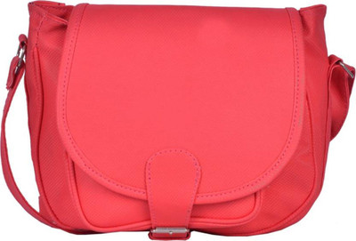 

baberwal enterprises Girls Casual Pink Leatherette Sling Bag
