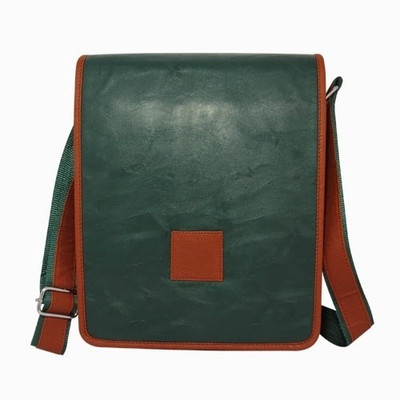 9% OFF on Chimera Leather Men & Women Casual, Formal Green Leatherette Sling Bag
