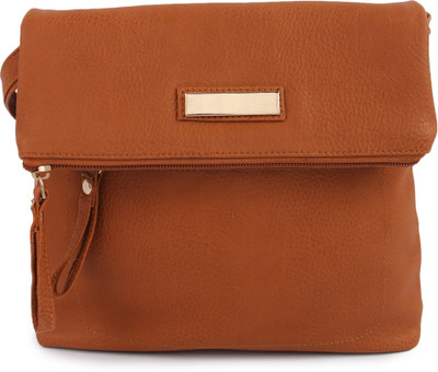 

Kleio Women Casual Tan PU Sling Bag