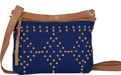 

Kanvas Katha Women Casual Blue Canvas Sling Bag