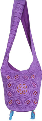 

Rajrang Women Casual Purple, Brown Cotton Sling Bag, Brown;purple