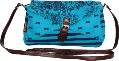 

Kanvas Katha Women Casual Blue Canvas Sling Bag