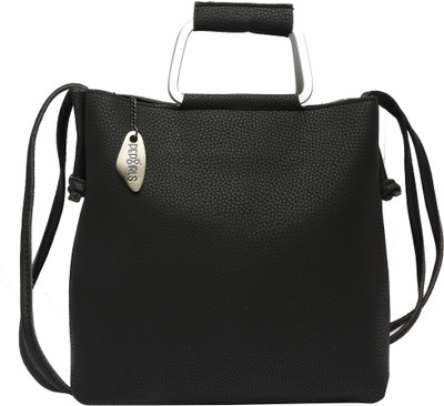 

Pepgirls Girls Casual Black Leatherette Sling Bag