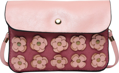 

Hawai Women Evening/Party Pink PU Sling Bag