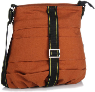 

Home Heart Girls Casual Orange Canvas Sling Bag