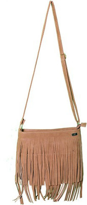 

Glitter Glory Girls Evening/Party Tan PU Sling Bag
