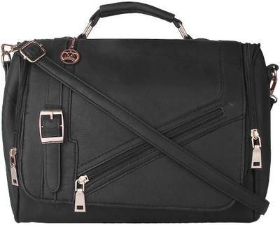 

Moedbuille Women Casual Black PU Sling Bag