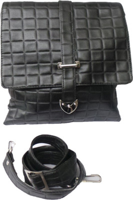 

Berries Women Casual Black PU Sling Bag