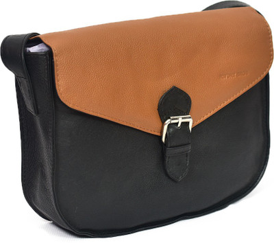 

Rivory Bros Women Casual Black, Brown Genuine Leather Sling Bag