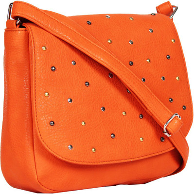 Tomas Women Casual Orange PU Sling Bag